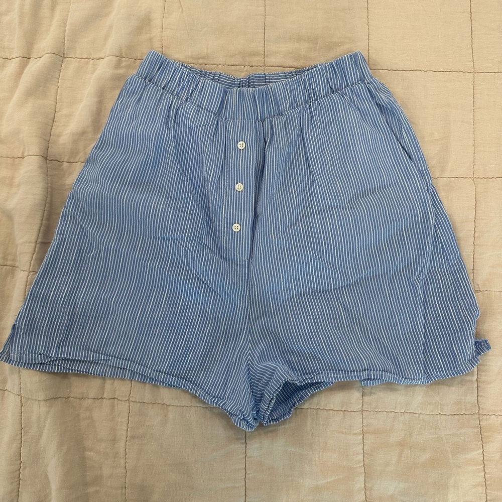 Favorite Daughter Blue stripped shorts
